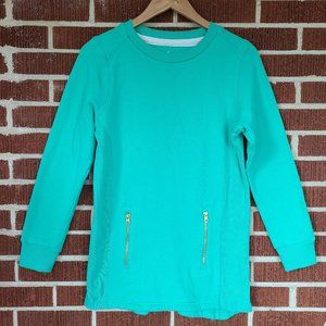 Charles River Minty Teal Sweatshirt Zipper Pockets